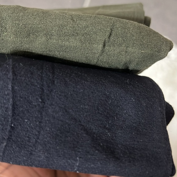 Size 4 Hue opaque black and olive green tights, NWT, - Picture 3 of 4